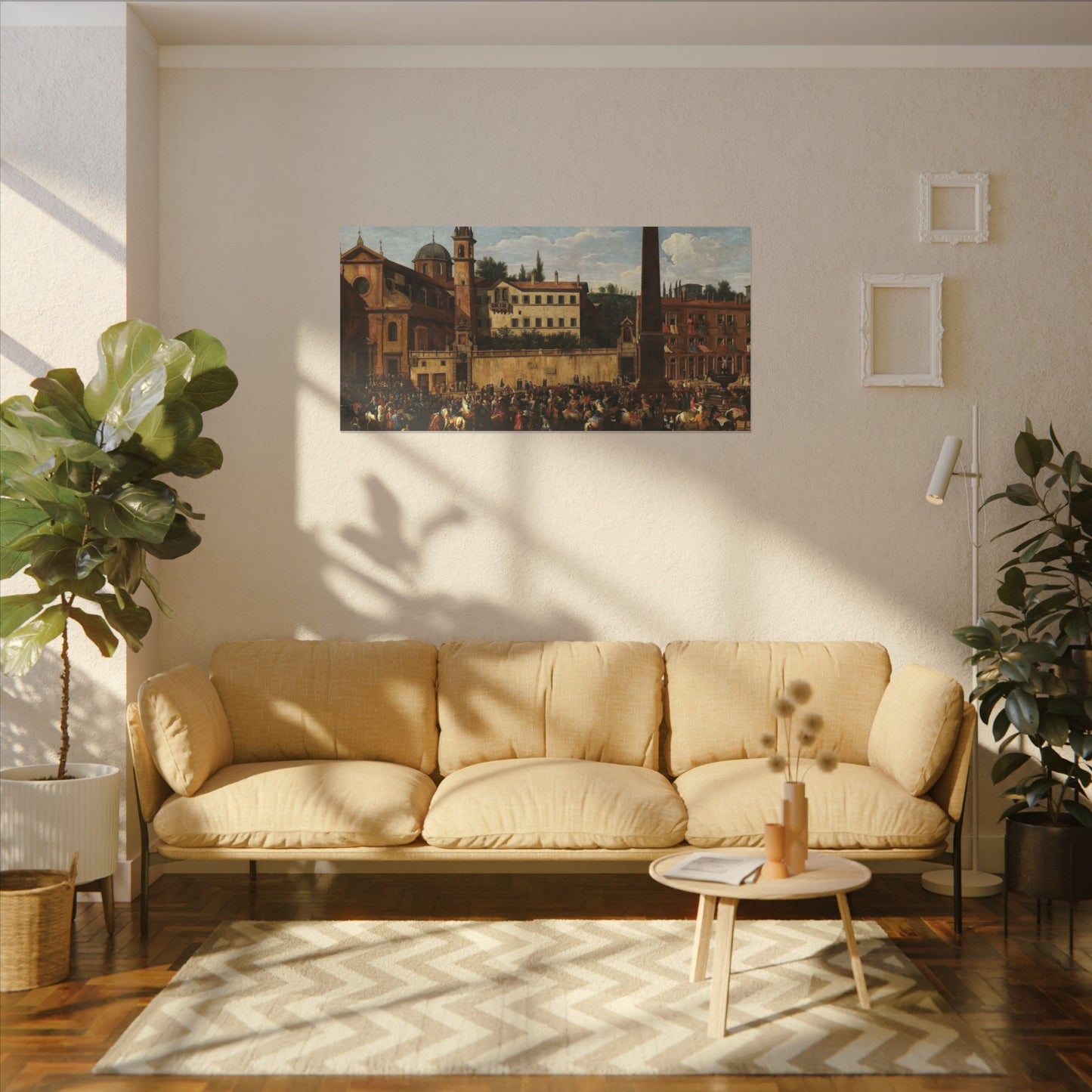 Canvas Art Print - Renaissance Italian City Promenade