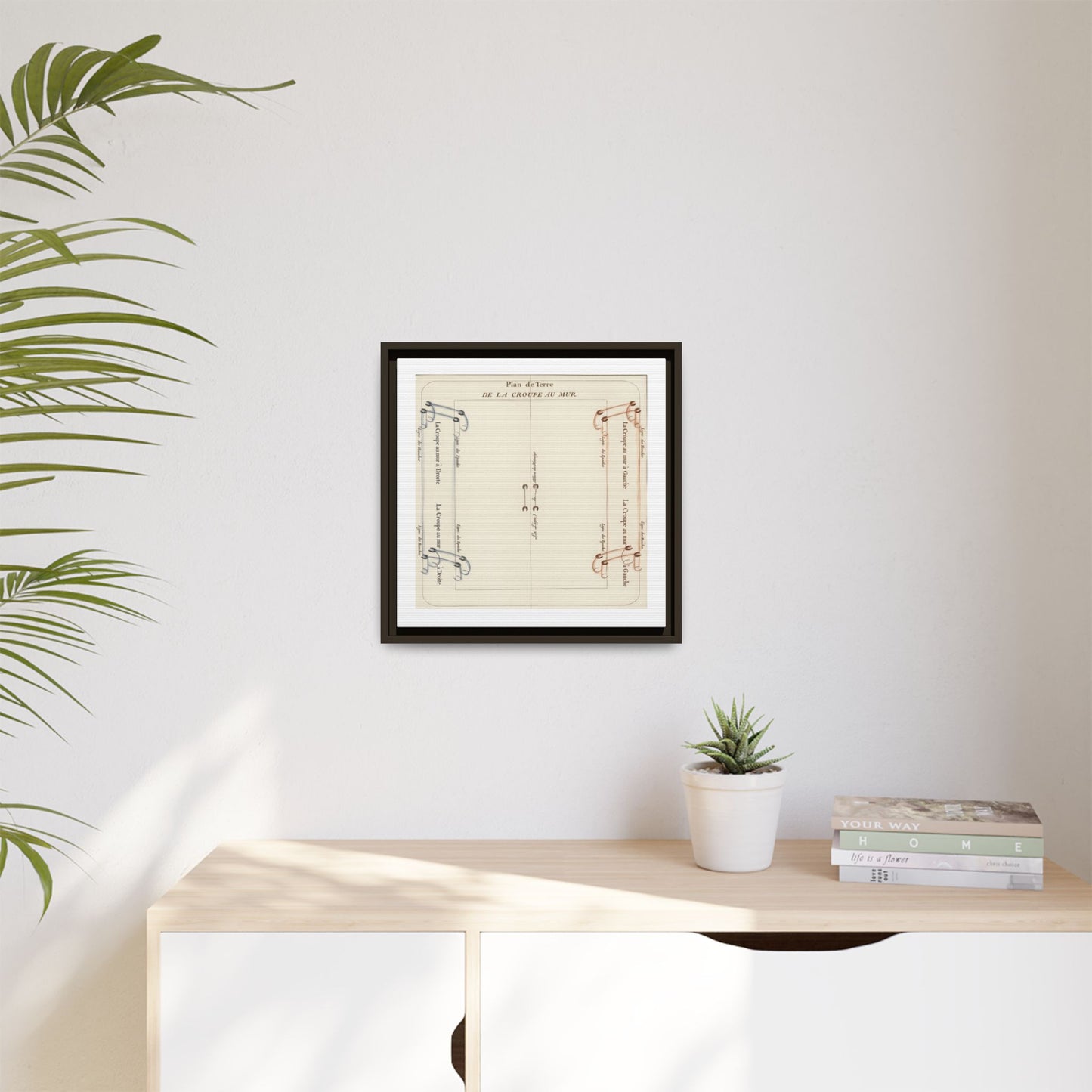 Renaissance Equestrian Pattern Matte Canvas Frame