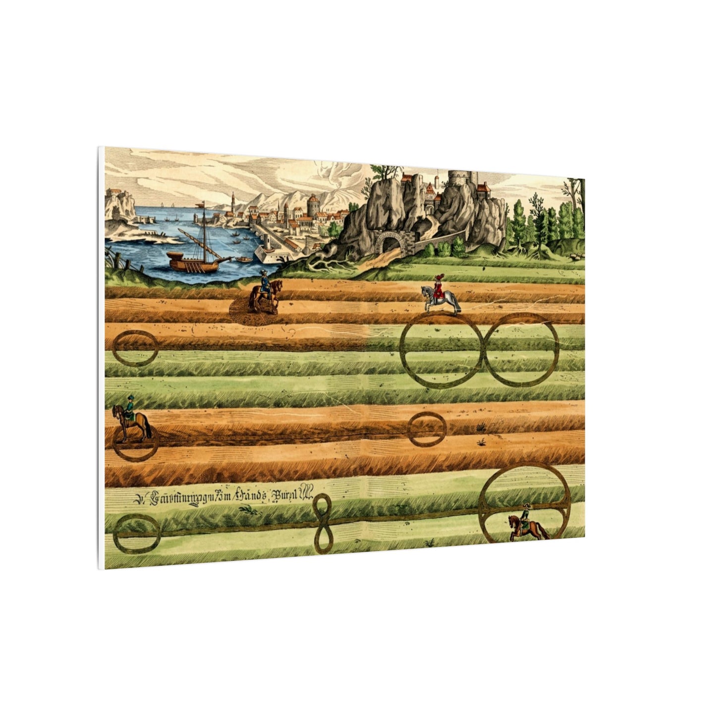 Canvas Prints - Equestrian Training Patterns from 1610 Book
