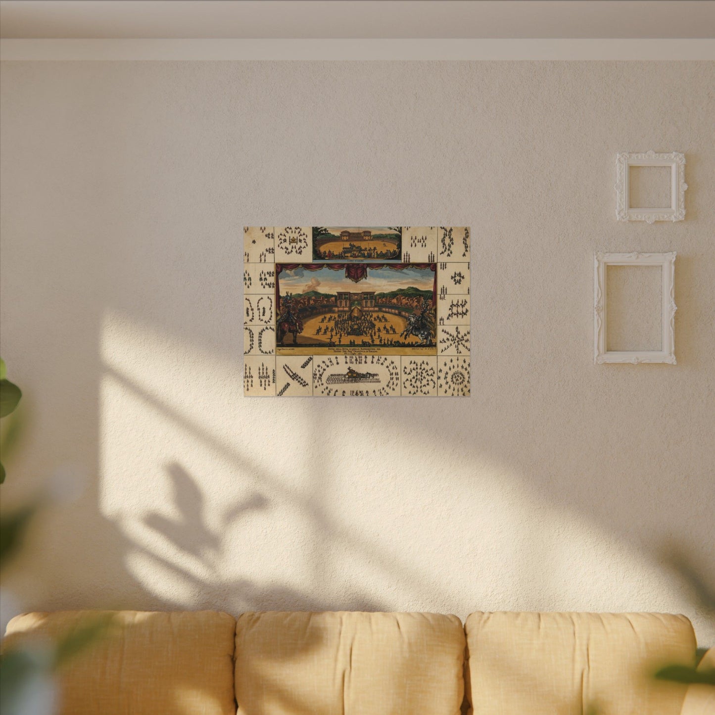 Historical Horse Ballet Canvas Art — "Carrousel of Love" 1673 Matte Stretched Canvas
