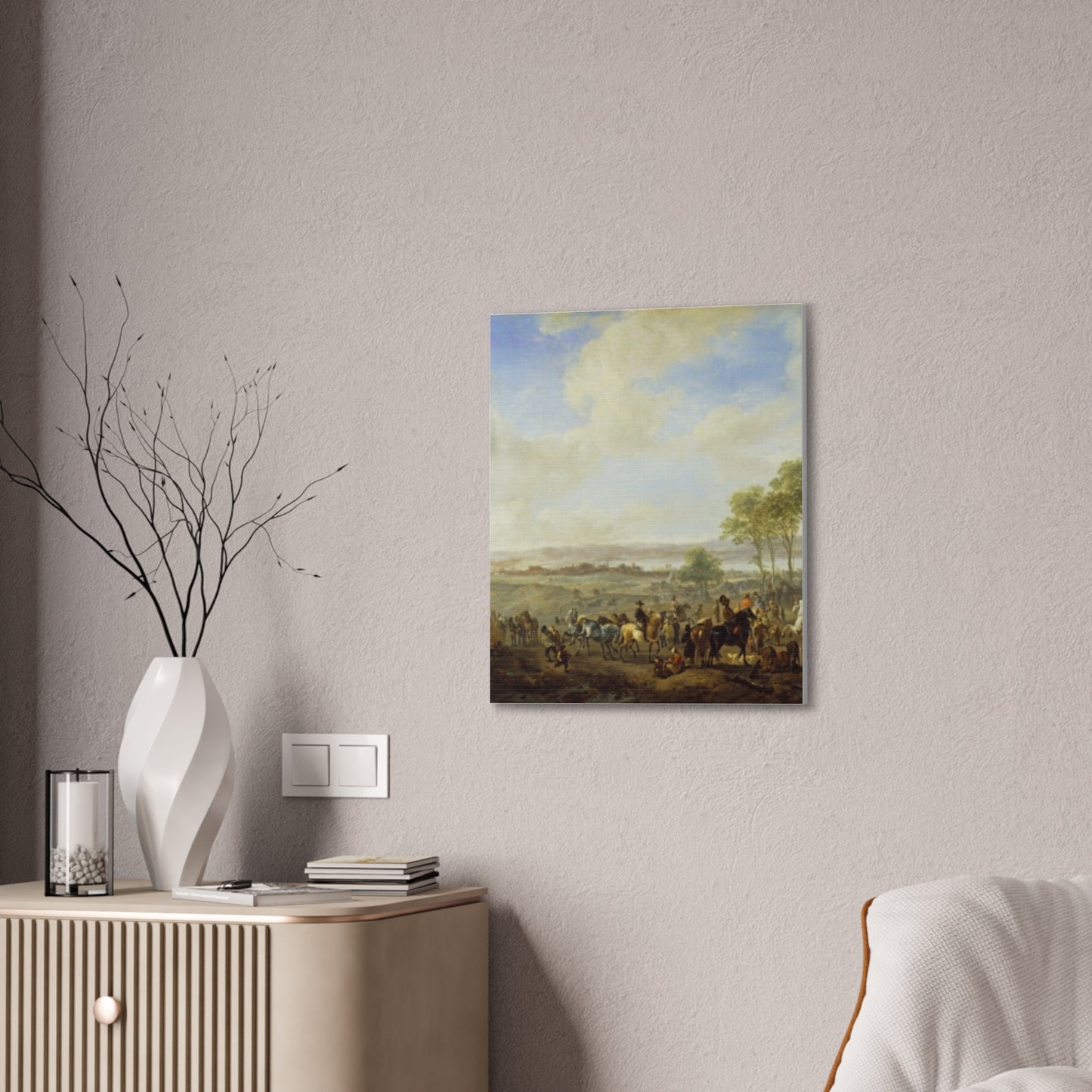 Classic Renaissance Horse Fair Canvas Print — Stretched 0.75" Wall Art