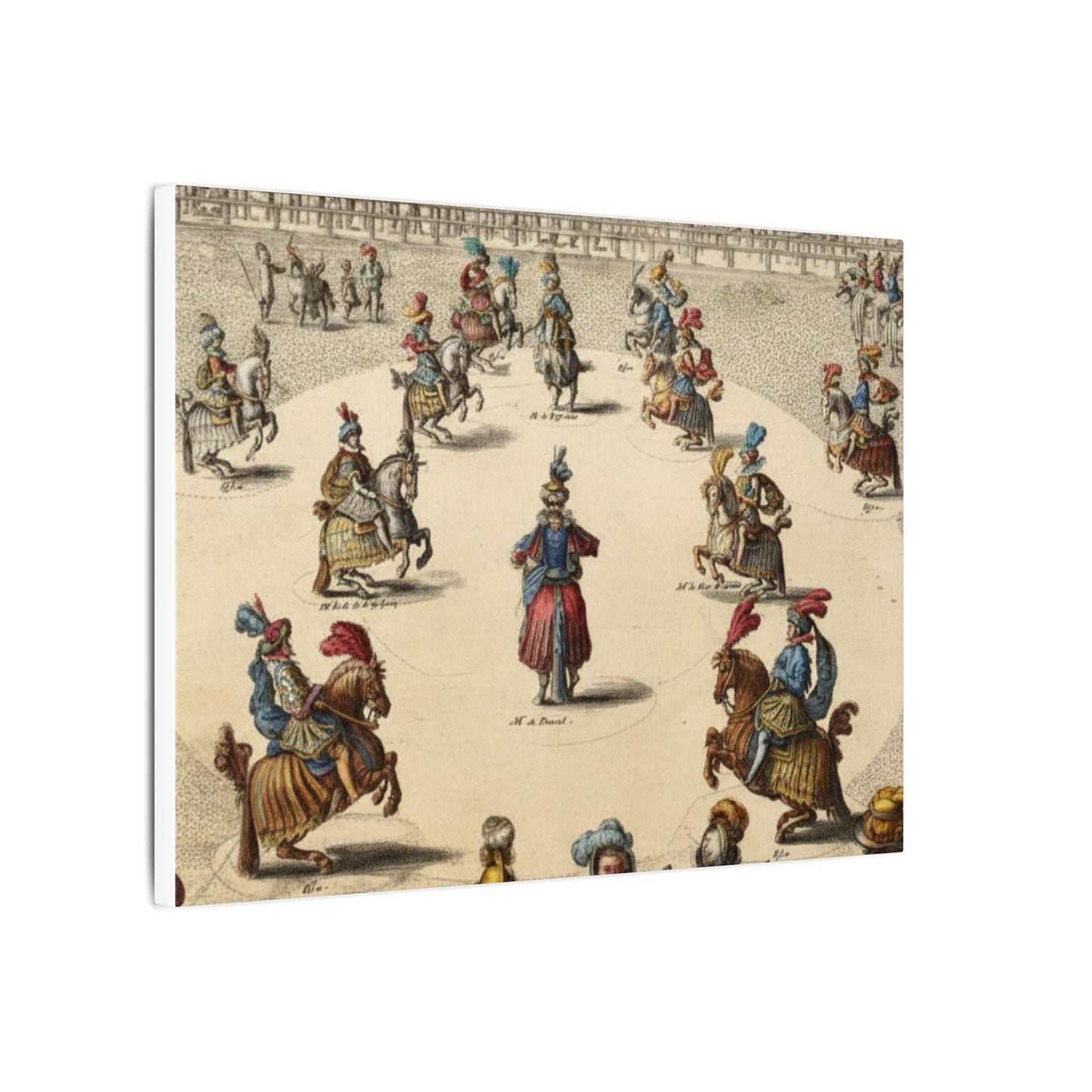 Renaissance Equestrian Art Canvas Print — Antoine de Pluvinel Levade Scene