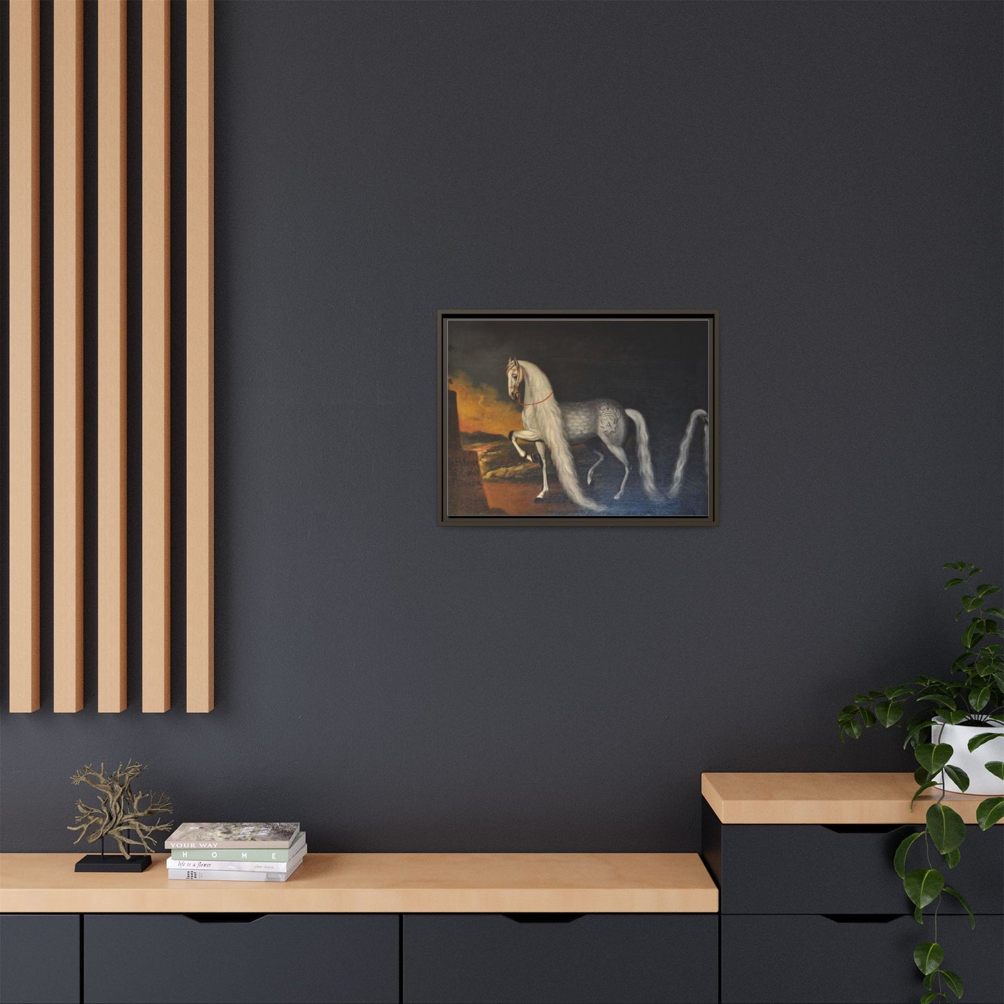 Matte Canvas Print — "Der Schwan zu Arnstadt" (Framed, Multi-Color)