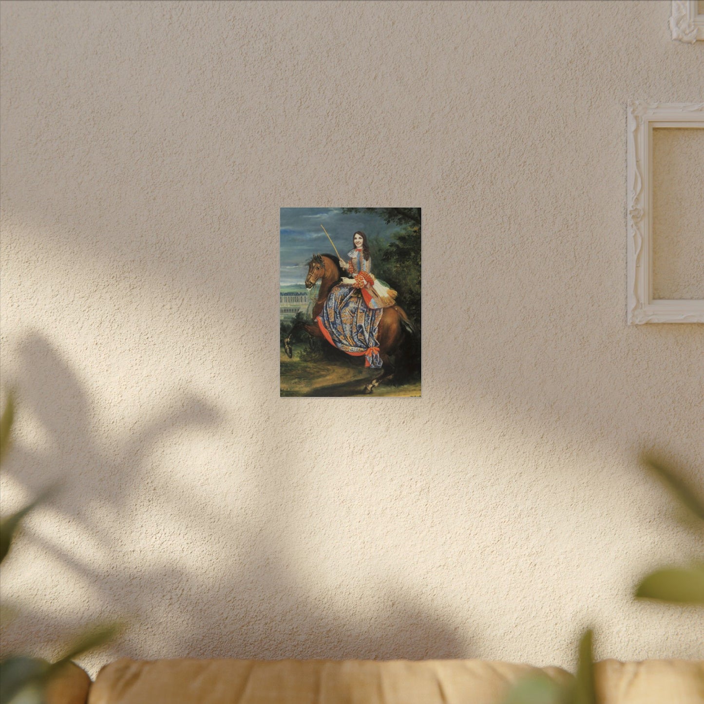 Equestrian Portrait Canvas Print — Lady on Horse Matte Stretched Wall Art