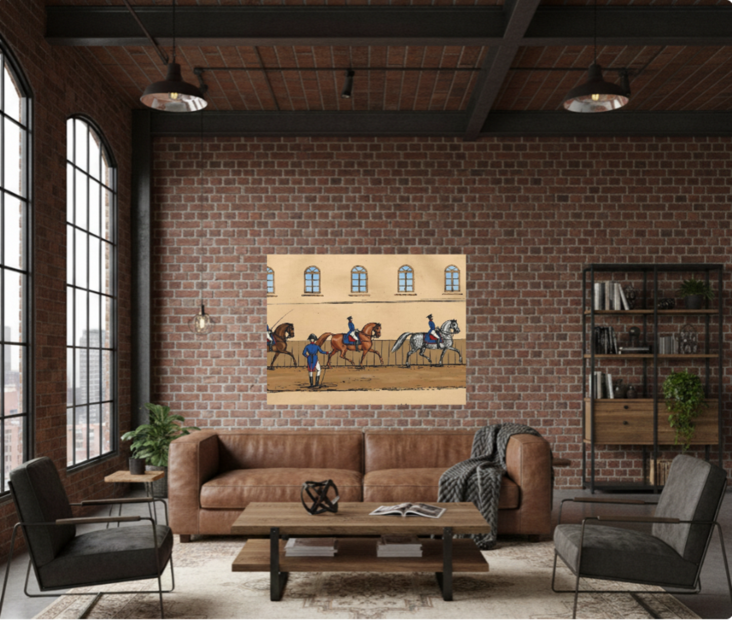 1830s French Riding School Matte Canvas Wall Art — Stretched 1.25"