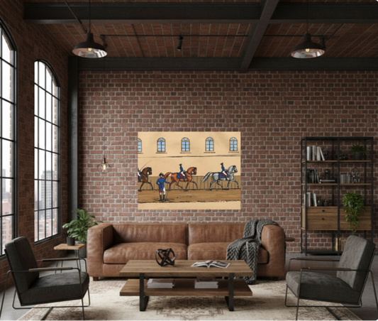 1830s French Riding School Matte Canvas Wall Art — Stretched 1.25"