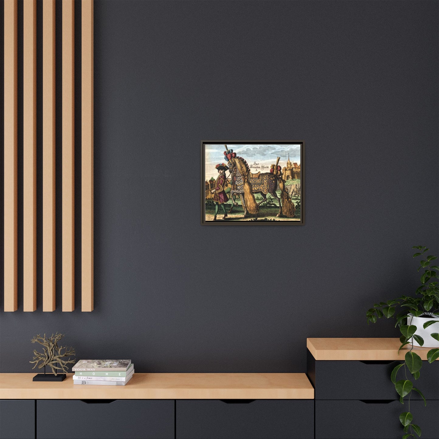 Das Freuden Pferde Matte Canvas Print — Framed Decorative Horse Art