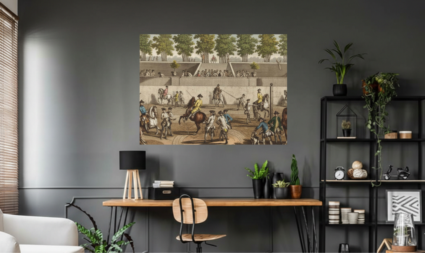 18th century Riding School Matte Canvas Print — Stretched 1.25"