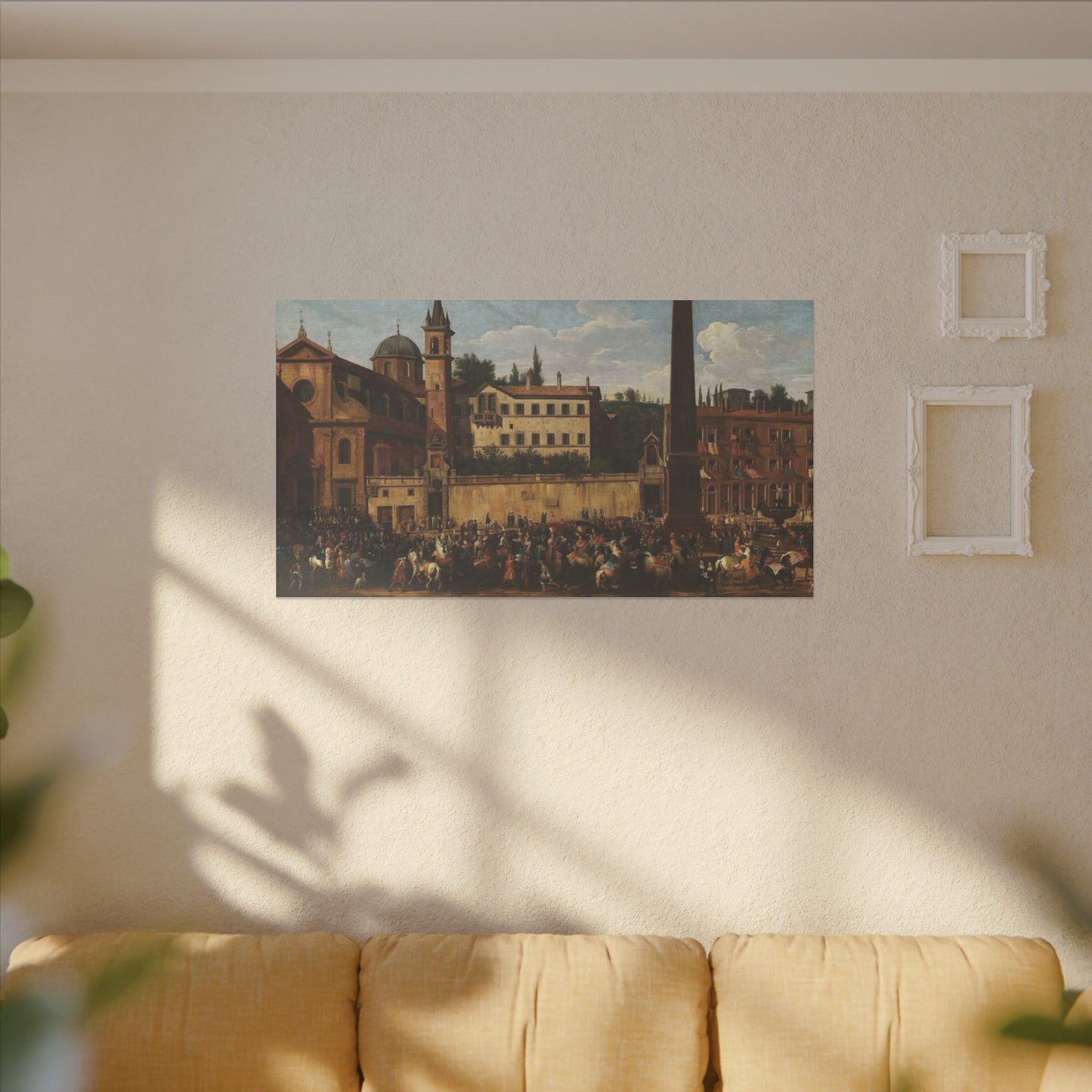 Canvas Art Print - Renaissance Italian City Promenade