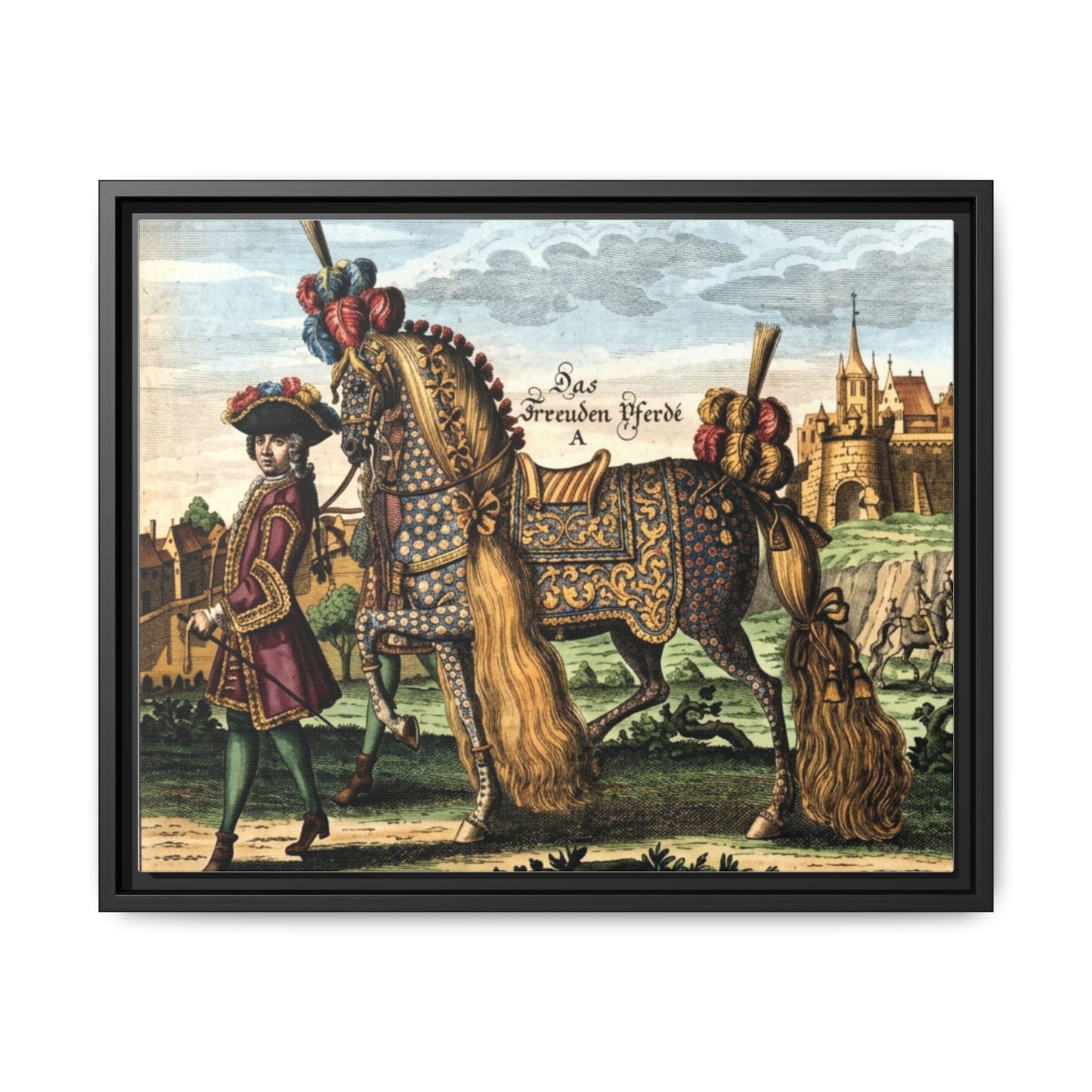 Das Freuden Pferde Matte Canvas Print — Framed Decorative Horse Art