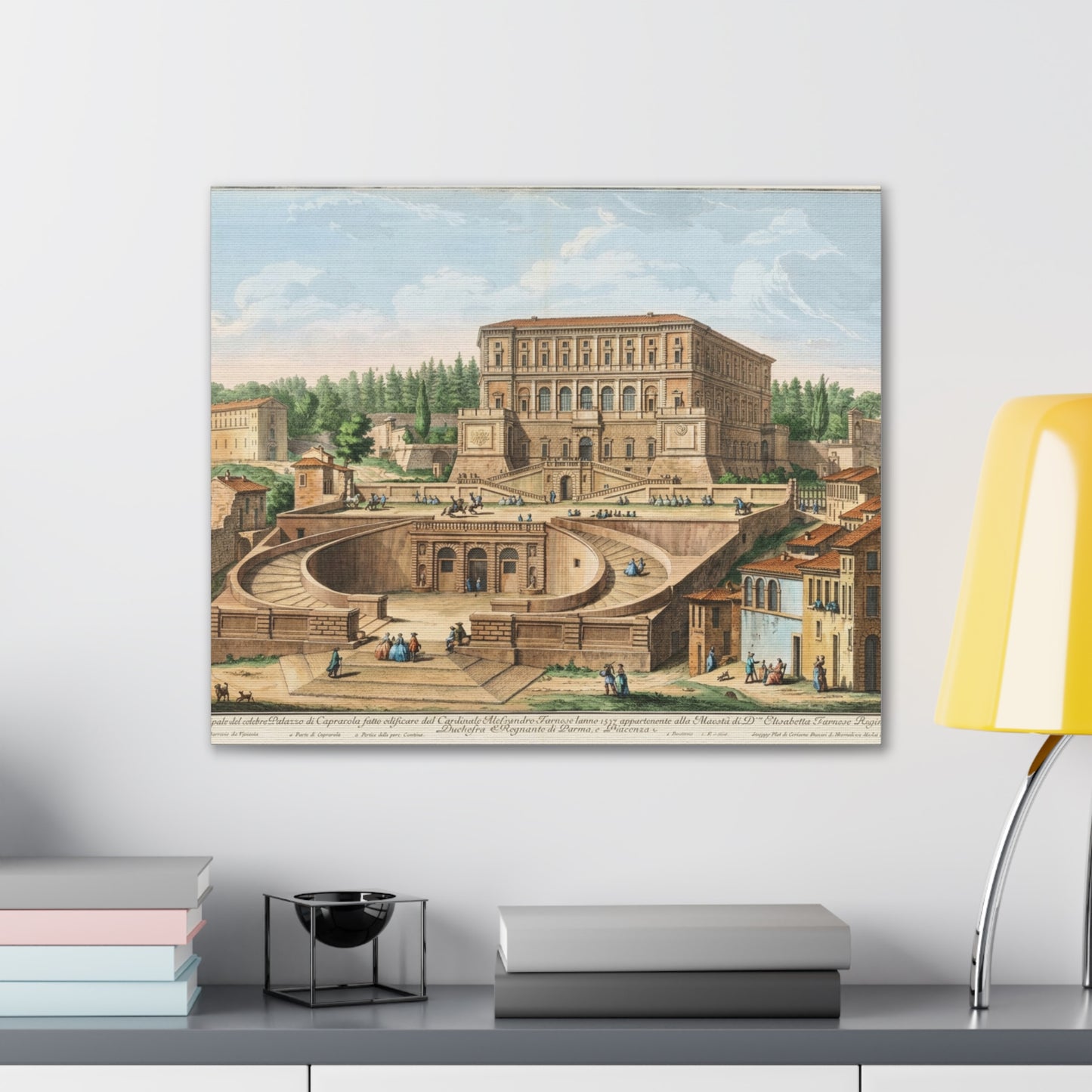 Renaissance Italian Villa Horsemen Canvas Print