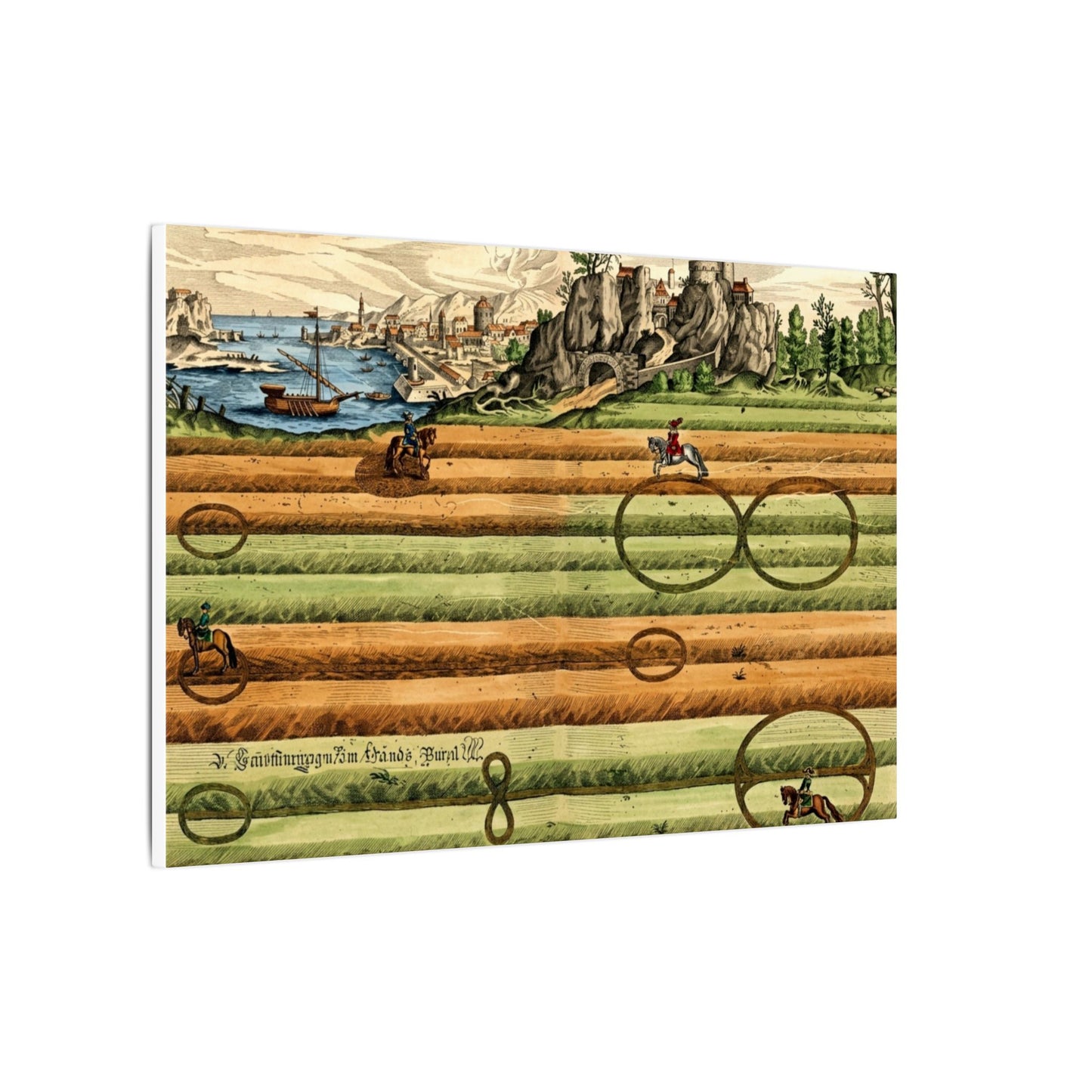 Canvas Prints - Equestrian Training Patterns from 1610 Book