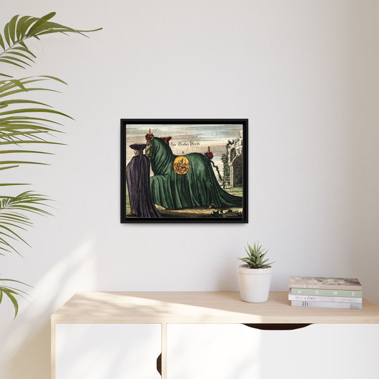 Framed Matte Canvas — 'Graher Pferdi' Parade Horse Illustration