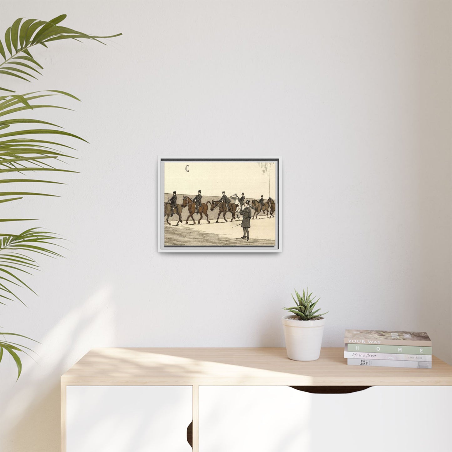 Parisian Riding School 1800s Instructor Matte Canvas Framed