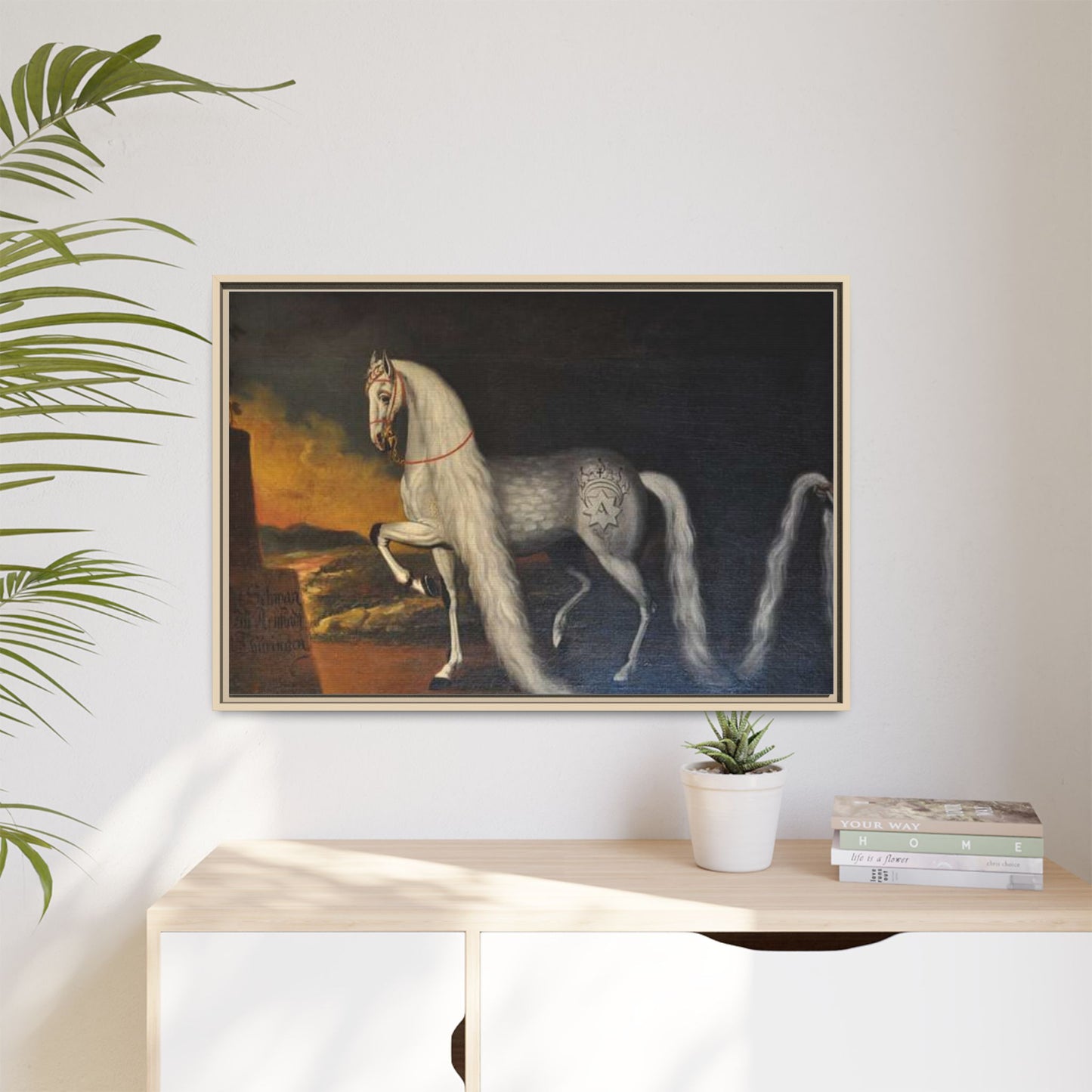 Matte Canvas Print — "Der Schwan zu Arnstadt" (Framed, Multi-Color)