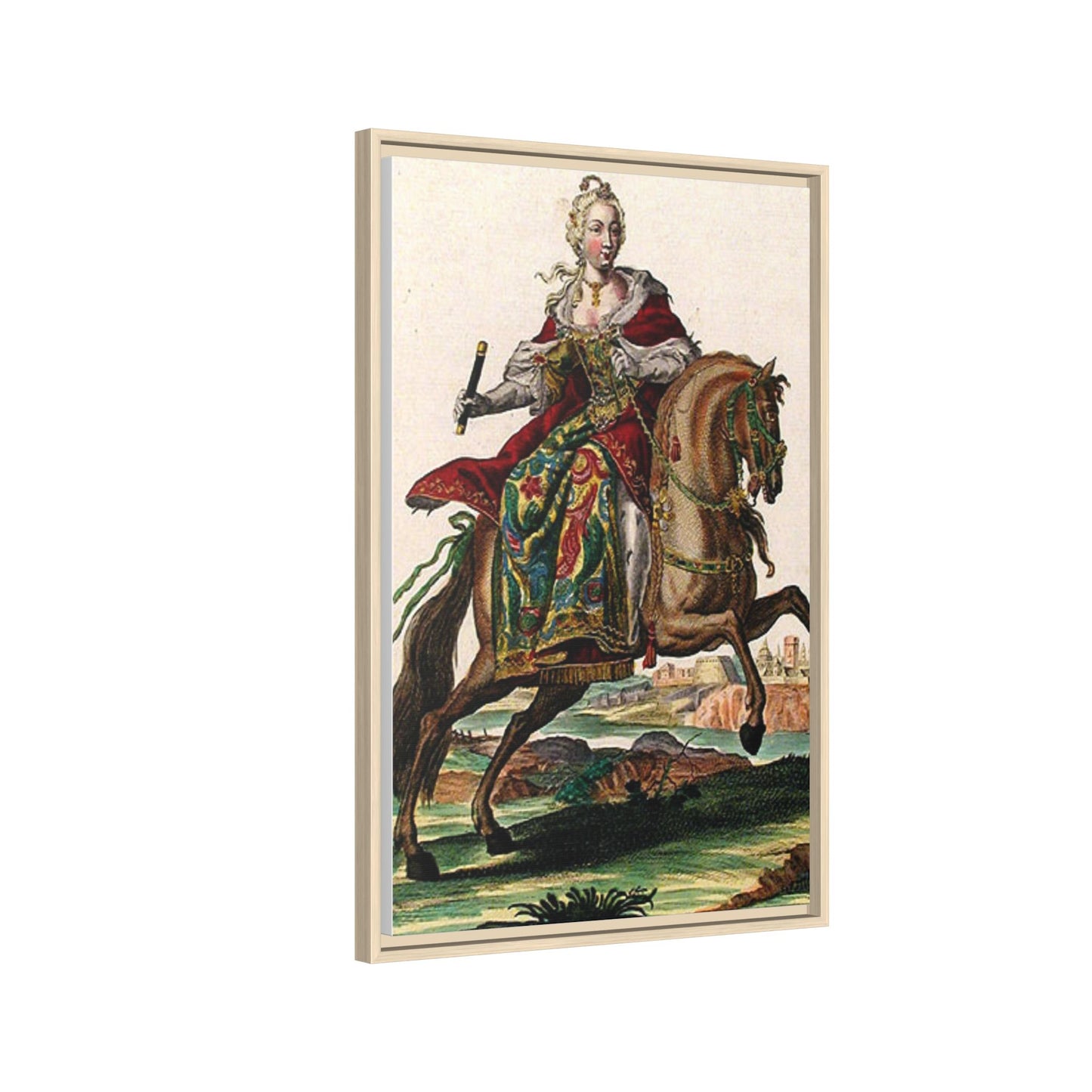 Framed Equestrian Canvas — Maria Anna Archiducissa Austriae Wall Art