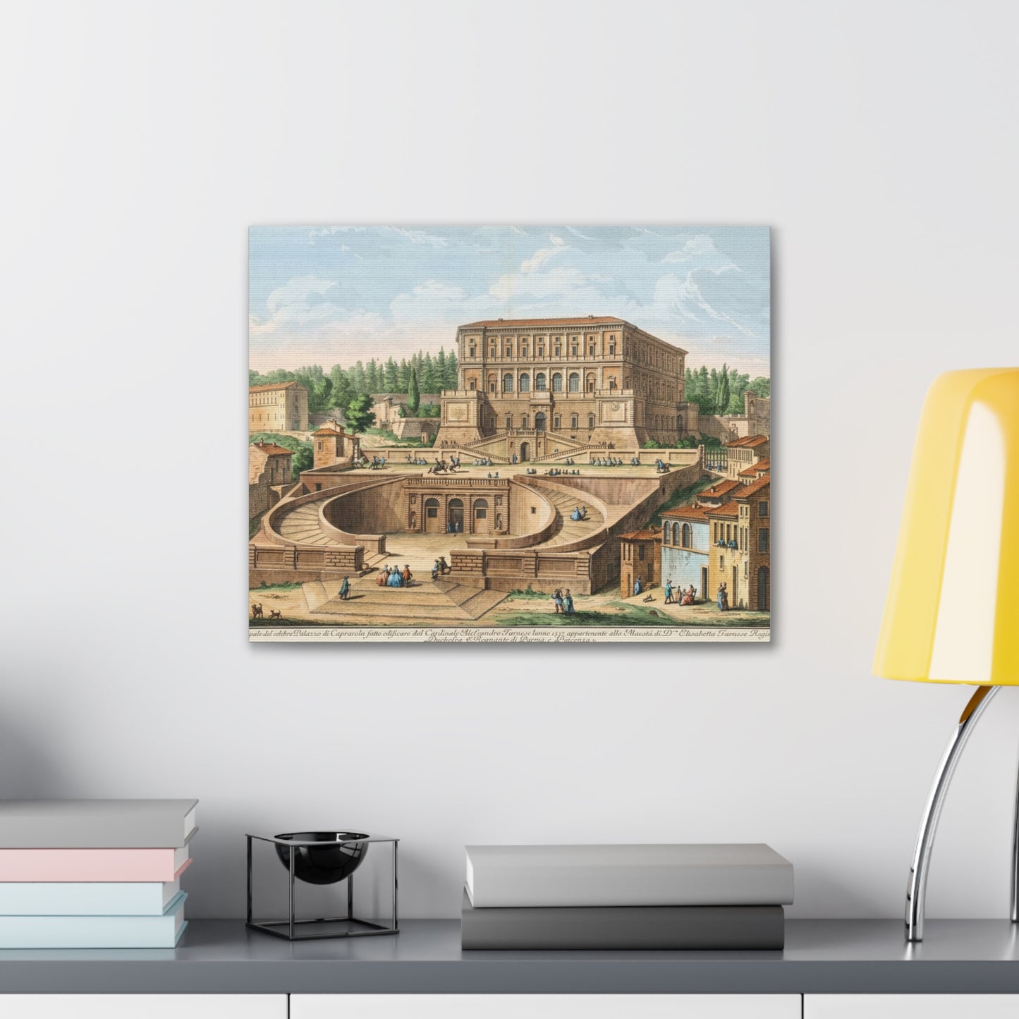 Renaissance Italian Villa Horsemen Canvas Print