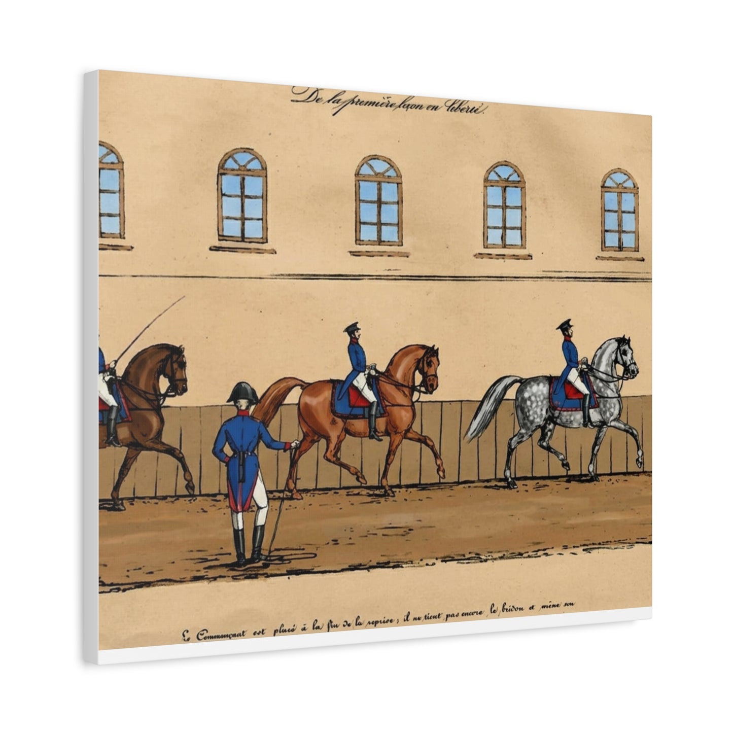 1830s French Riding School Matte Canvas Wall Art — Stretched 1.25"