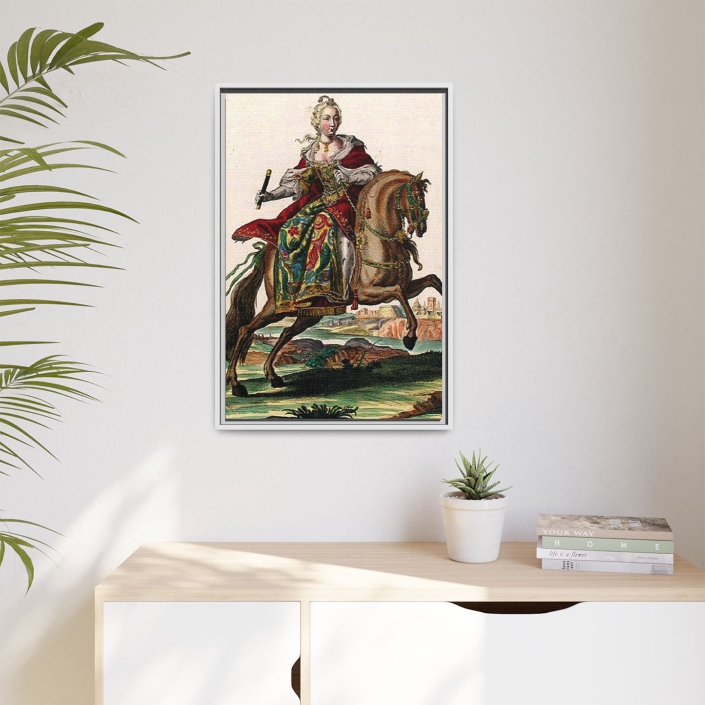 Framed Equestrian Canvas — Maria Anna Archiducissa Austriae Wall Art