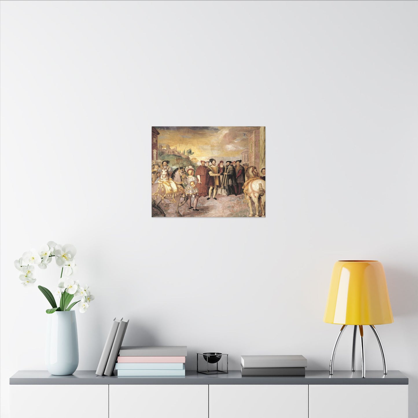 Matte Stretched Canvas Print — Renaissance Court Historical Art Wall Decor