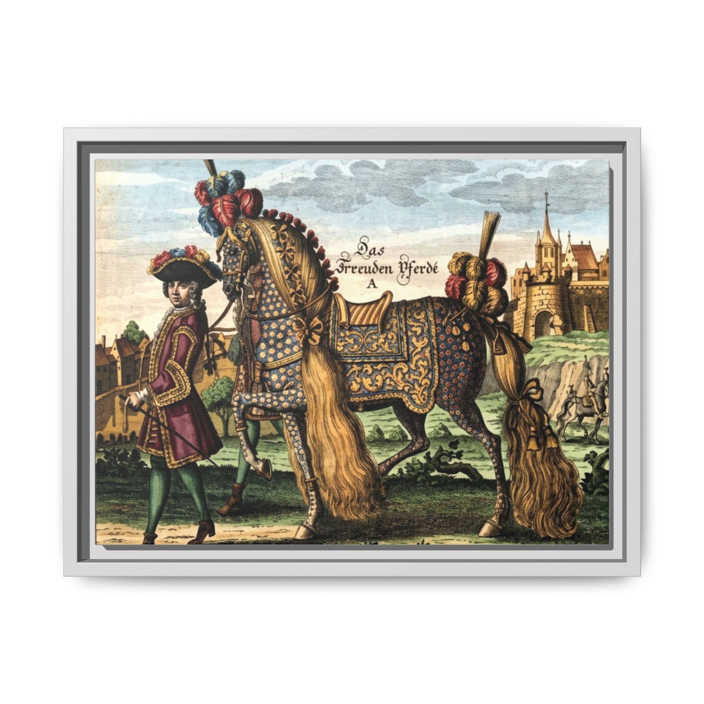 Das Freuden Pferde Matte Canvas Print — Framed Decorative Horse Art