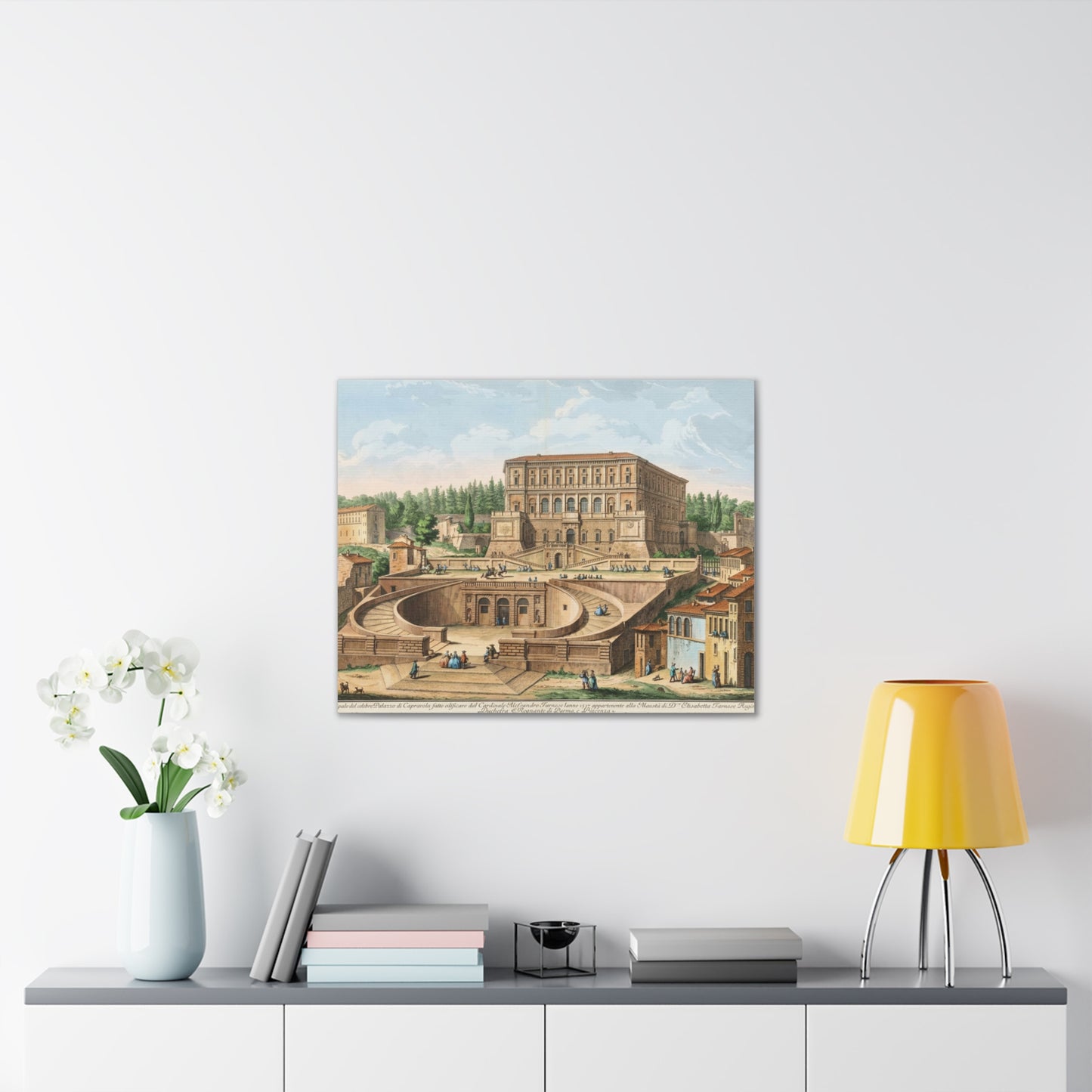 Renaissance Italian Villa Horsemen Canvas Print