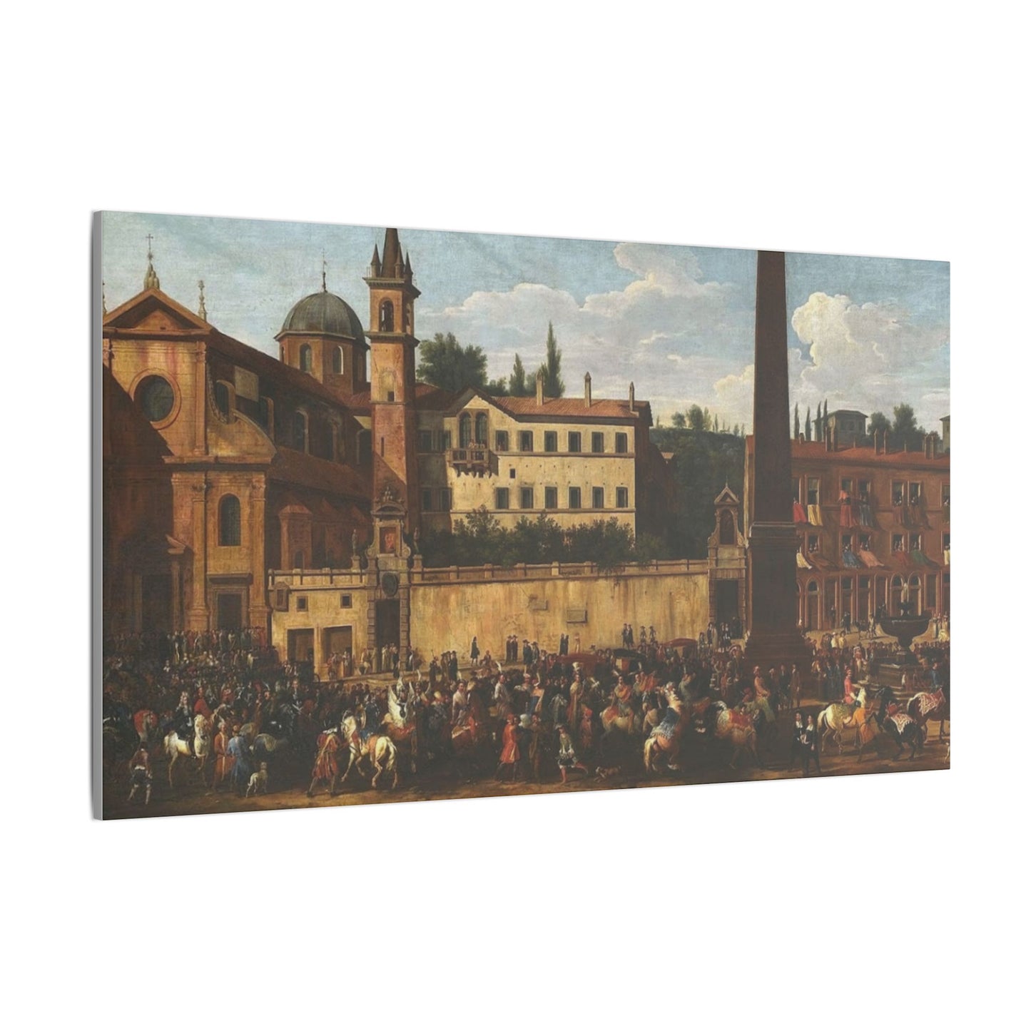 Canvas Art Print - Renaissance Italian City Promenade