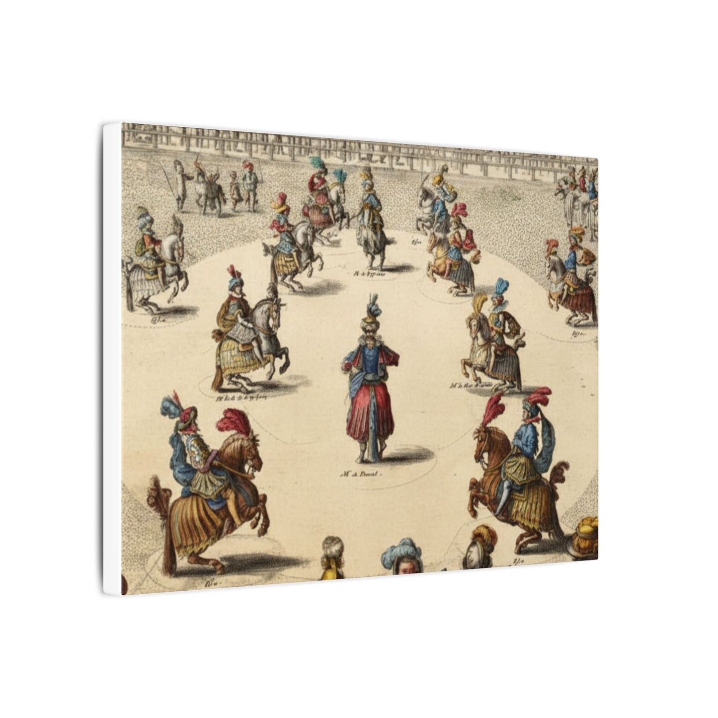 Renaissance Equestrian Art Canvas Print — Antoine de Pluvinel Levade Scene