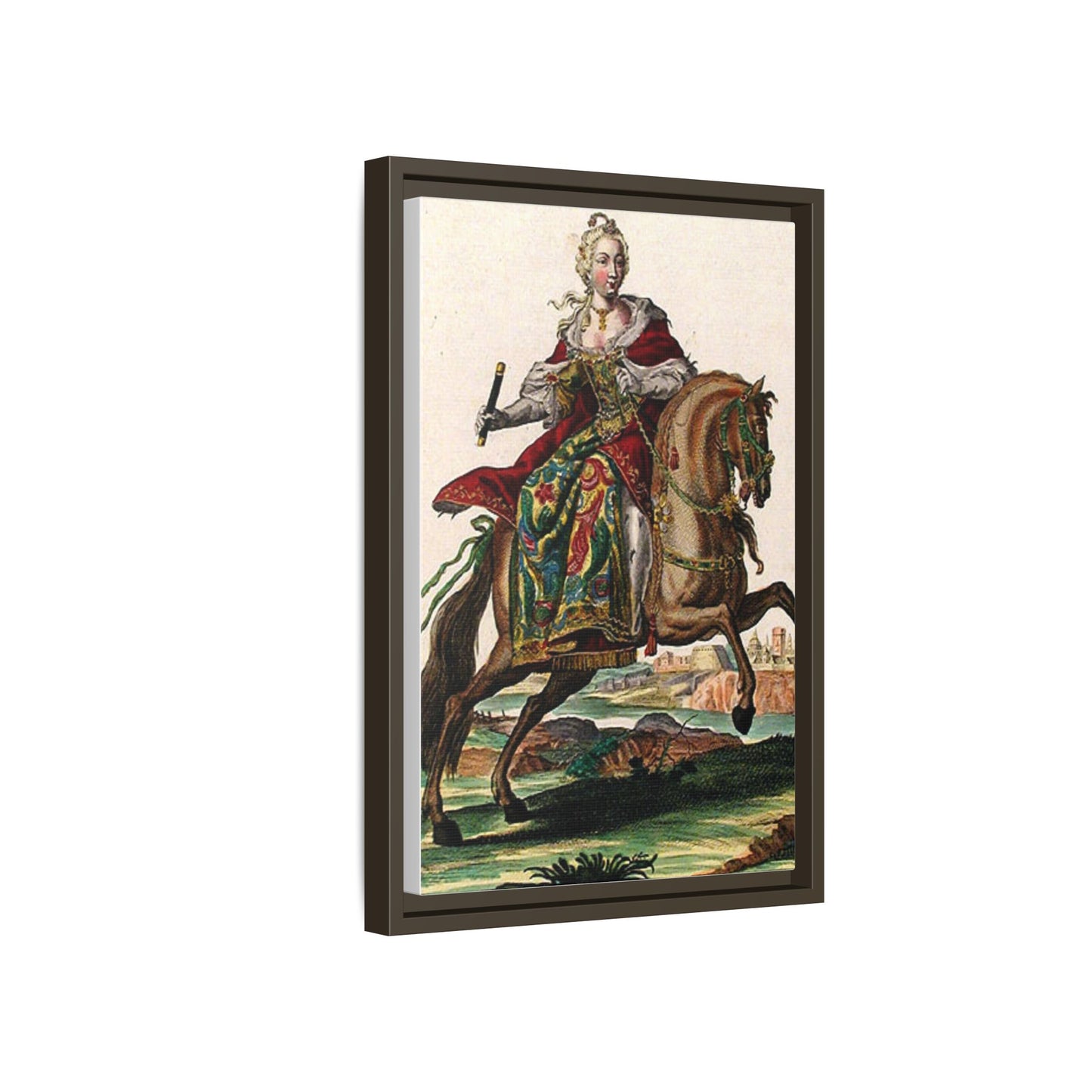 Framed Equestrian Canvas — Maria Anna Archiducissa Austriae Wall Art