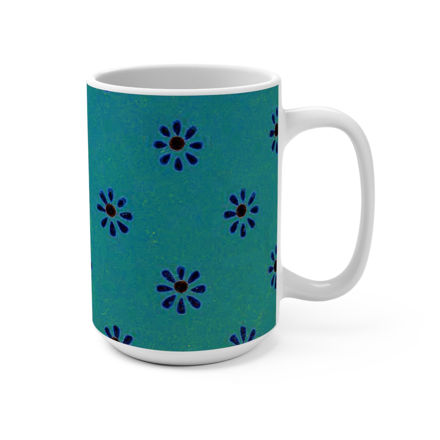 Mug 15oz - Bright Happy Flower Graphic Coffee Cup