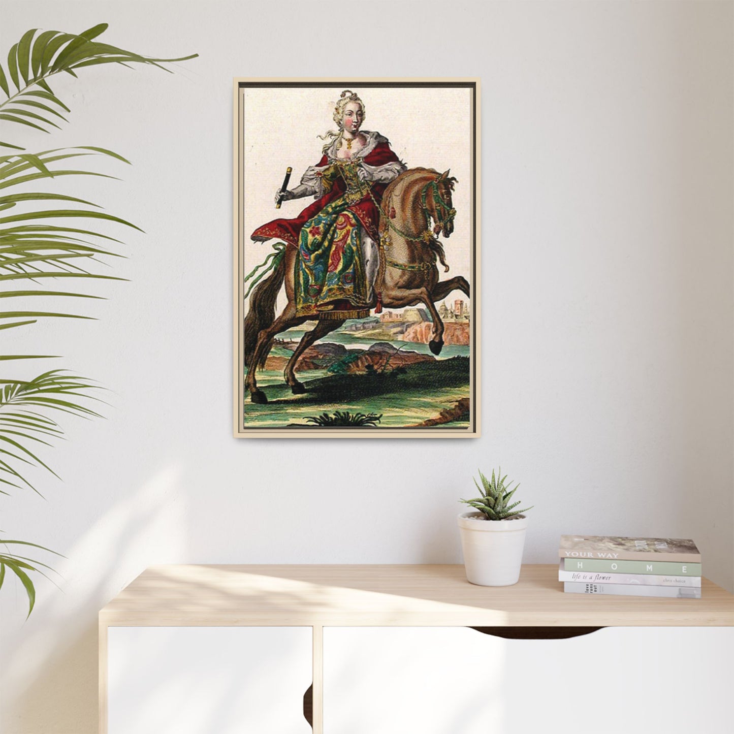 Framed Equestrian Canvas — Maria Anna Archiducissa Austriae Wall Art