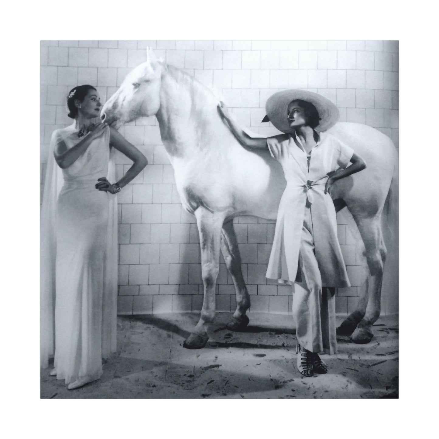 White (1936) Edward Steichen— Vintage Black & White Fashion Photo Canvas