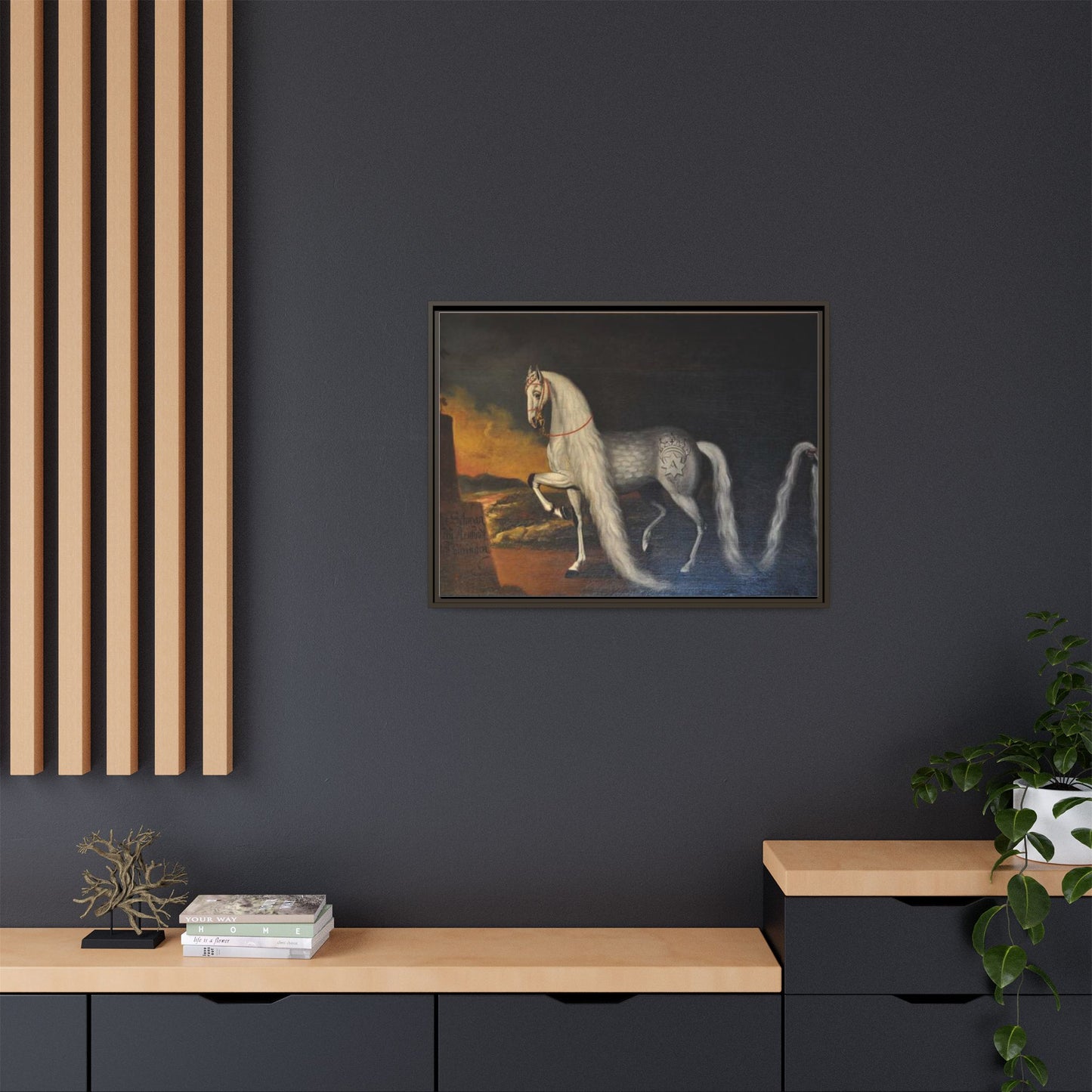 Matte Canvas Print — "Der Schwan zu Arnstadt" (Framed, Multi-Color)