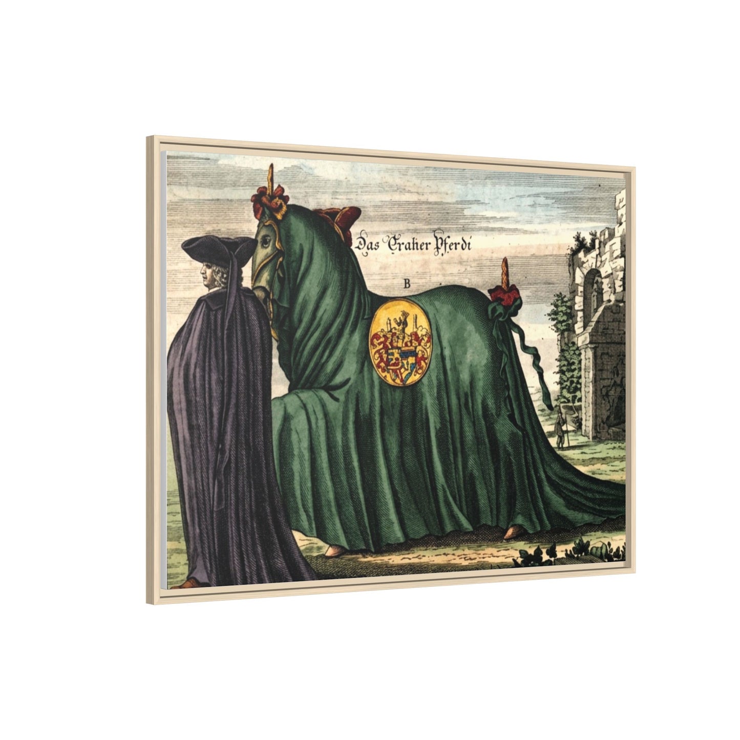 Framed Matte Canvas — 'Graher Pferdi' Parade Horse Illustration