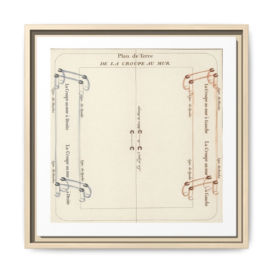 Renaissance Equestrian Pattern Matte Canvas Frame