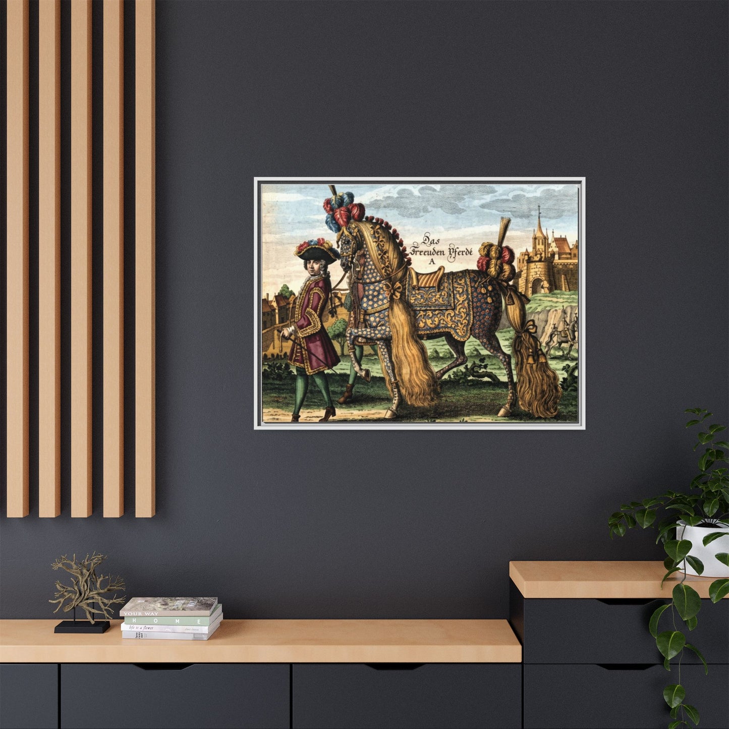 Das Freuden Pferde Matte Canvas Print — Framed Decorative Horse Art