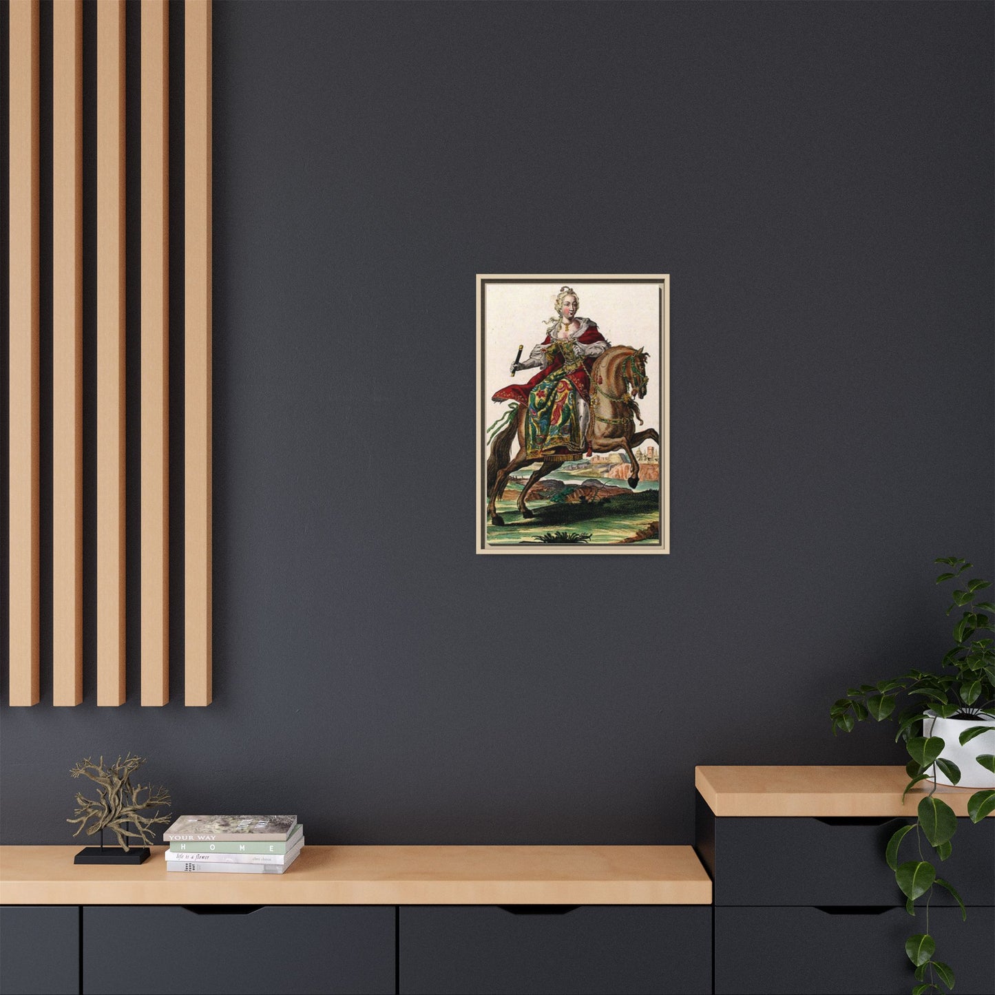 Framed Equestrian Canvas — Maria Anna Archiducissa Austriae Wall Art