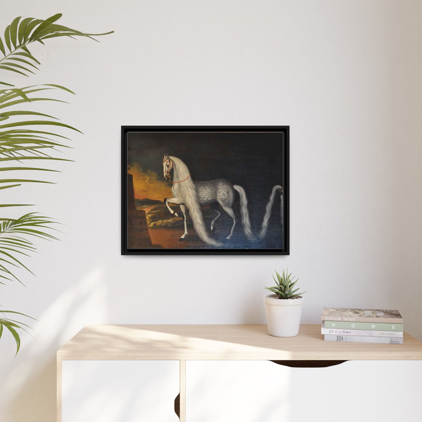 Matte Canvas Print — "Der Schwan zu Arnstadt" (Framed, Multi-Color)