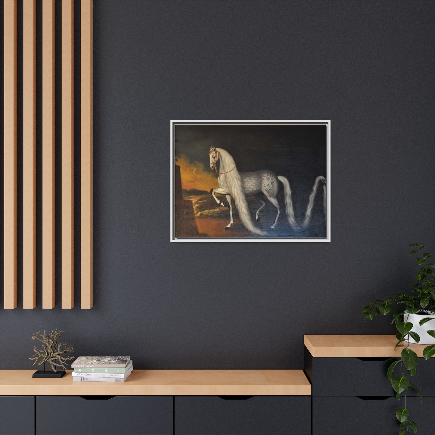Matte Canvas Print — "Der Schwan zu Arnstadt" (Framed, Multi-Color)