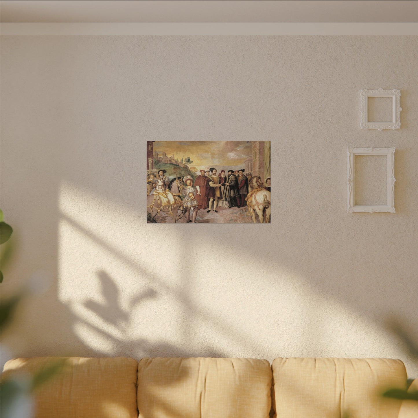 Matte Stretched Canvas Print — Renaissance Court Historical Art Wall Decor