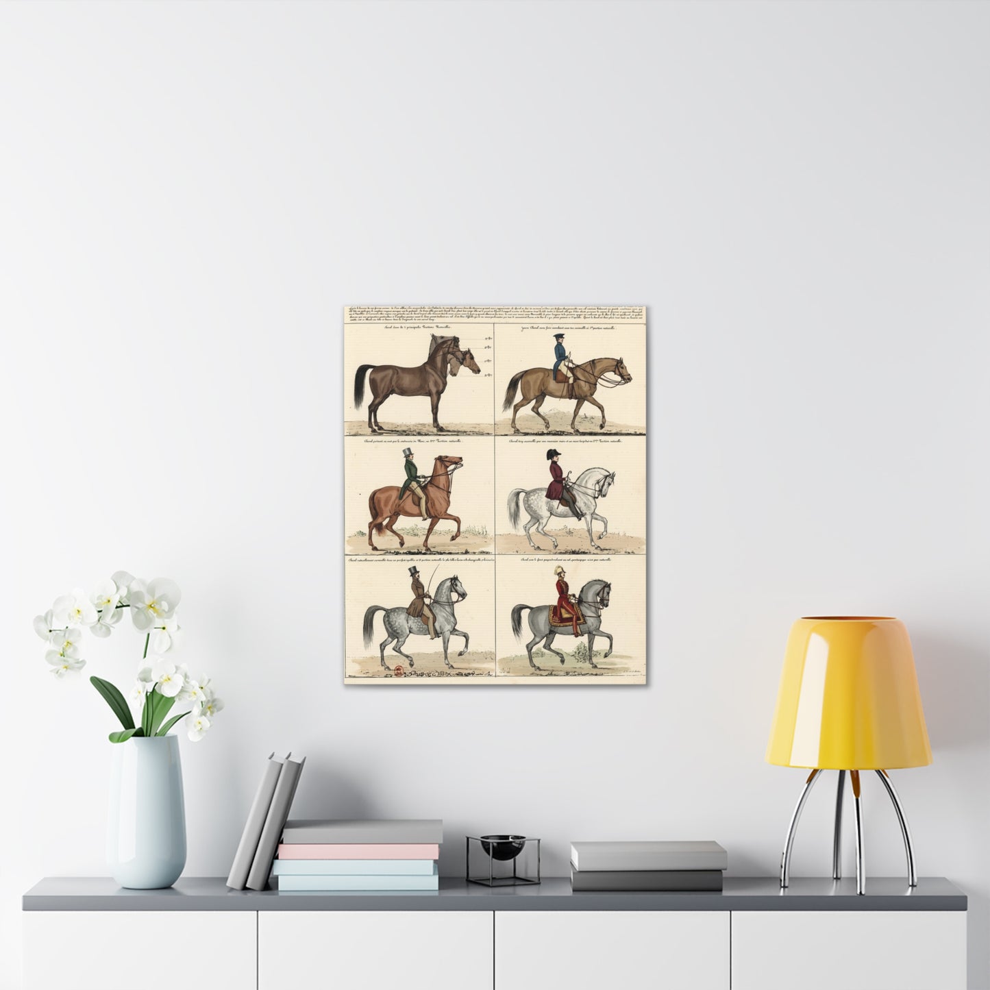 Vintage 1830s Horsemanship Canvas Print