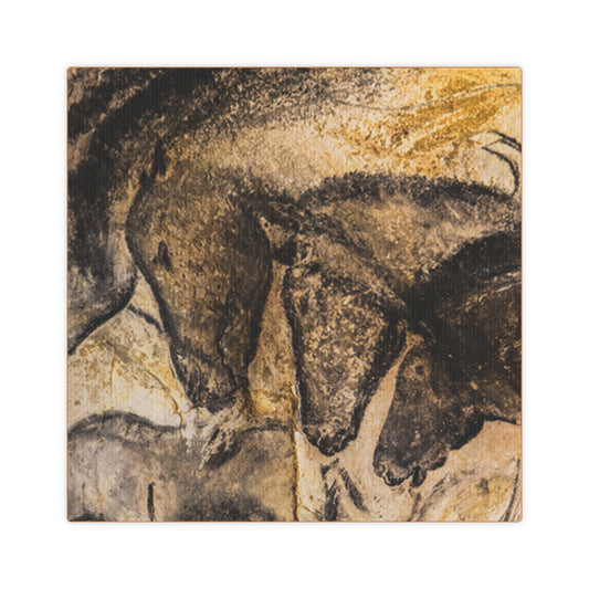 Canvas Photo Tile - Chauvet Cave Art Horse Painting