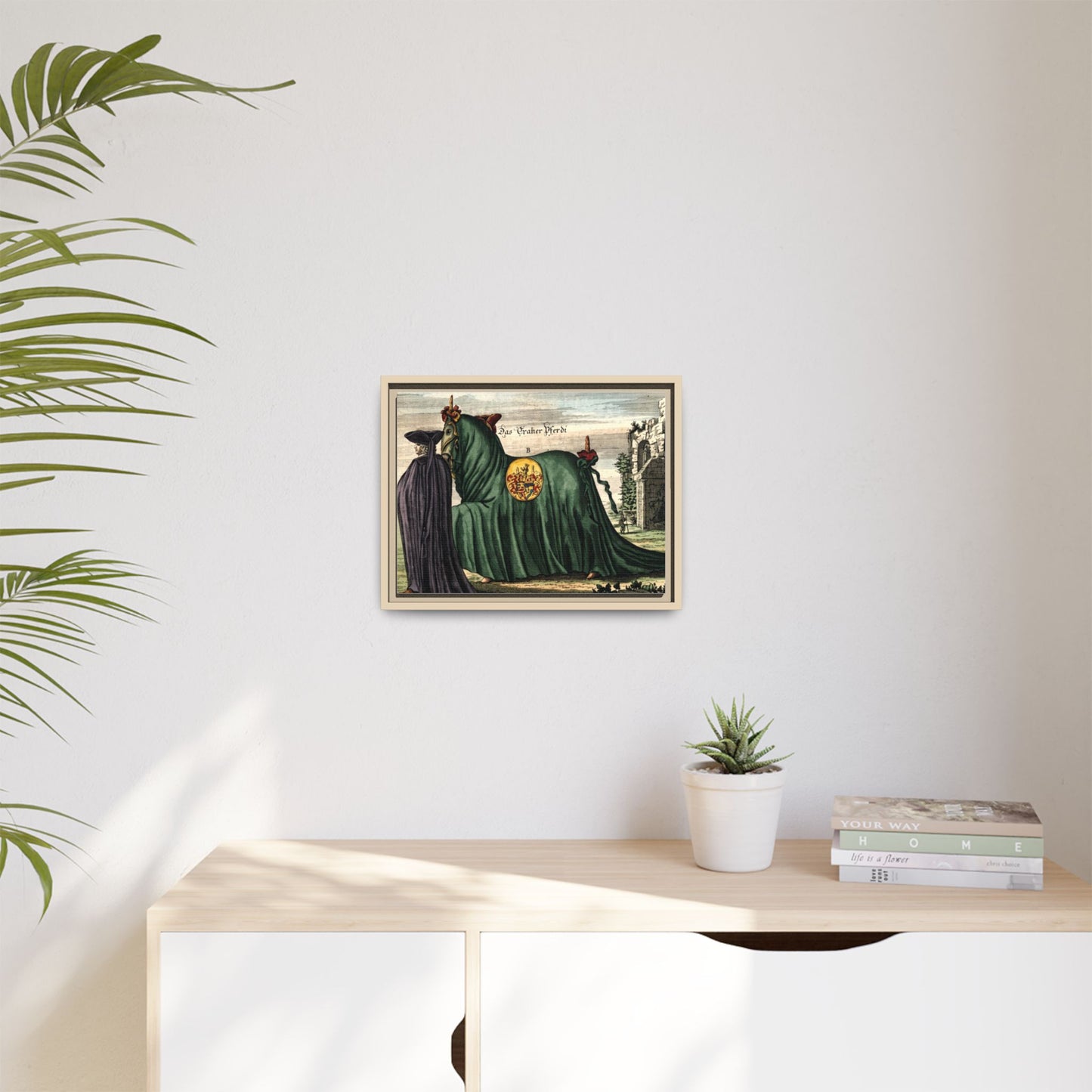 Framed Matte Canvas — 'Graher Pferdi' Parade Horse Illustration