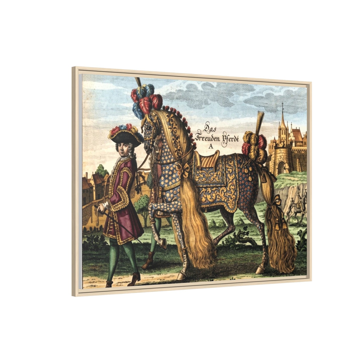 Das Freuden Pferde Matte Canvas Print — Framed Decorative Horse Art