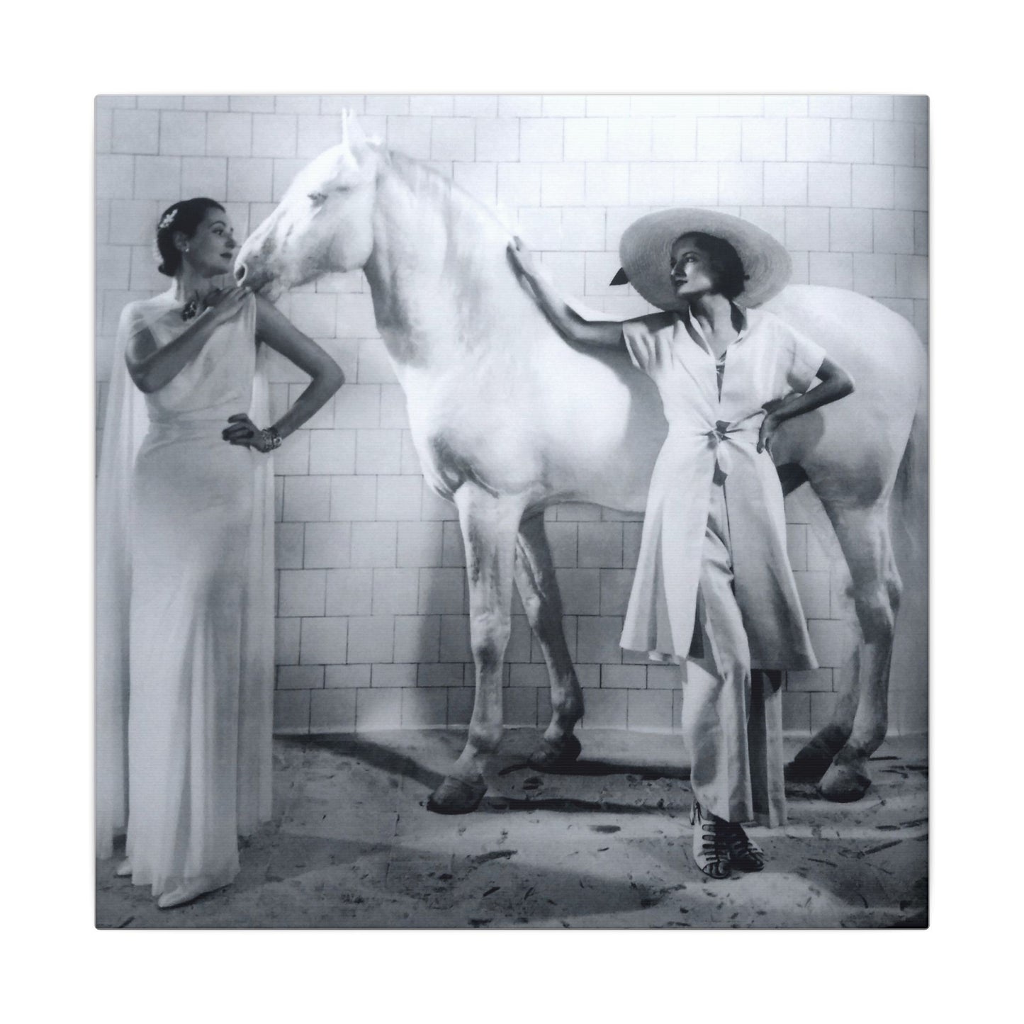 White (1936) Edward Steichen— Vintage Black & White Fashion Photo Canvas
