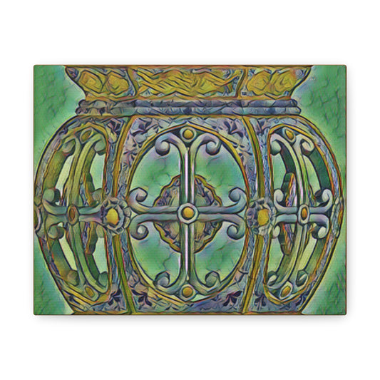 Canvas Wall Art - Bold Colors Old Vase Design