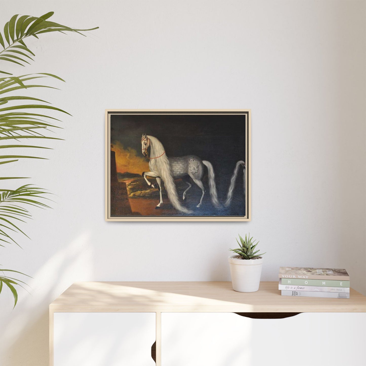 Matte Canvas Print — "Der Schwan zu Arnstadt" (Framed, Multi-Color)