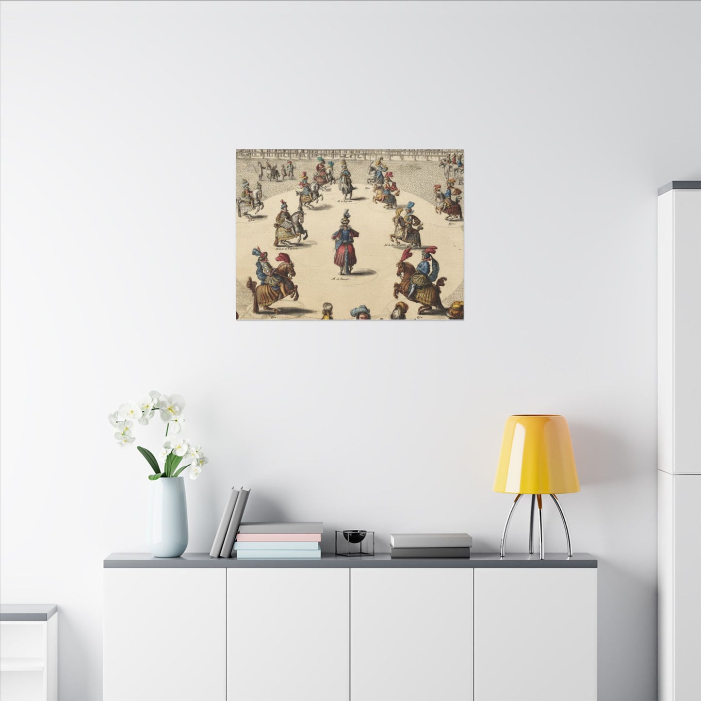 Renaissance Equestrian Art Canvas Print — Antoine de Pluvinel Levade Scene