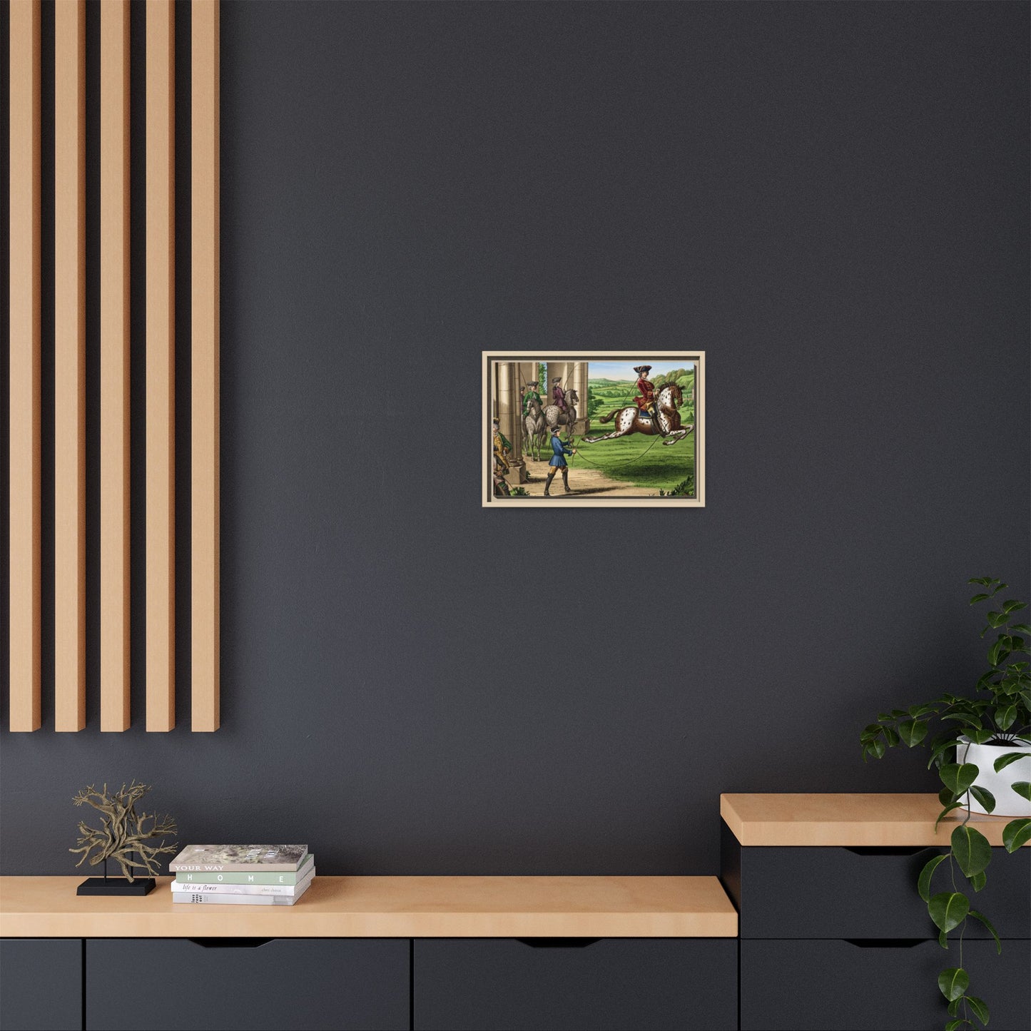 Equestrian Capriole Matte Canvas Print — Framed Historical Horse Art