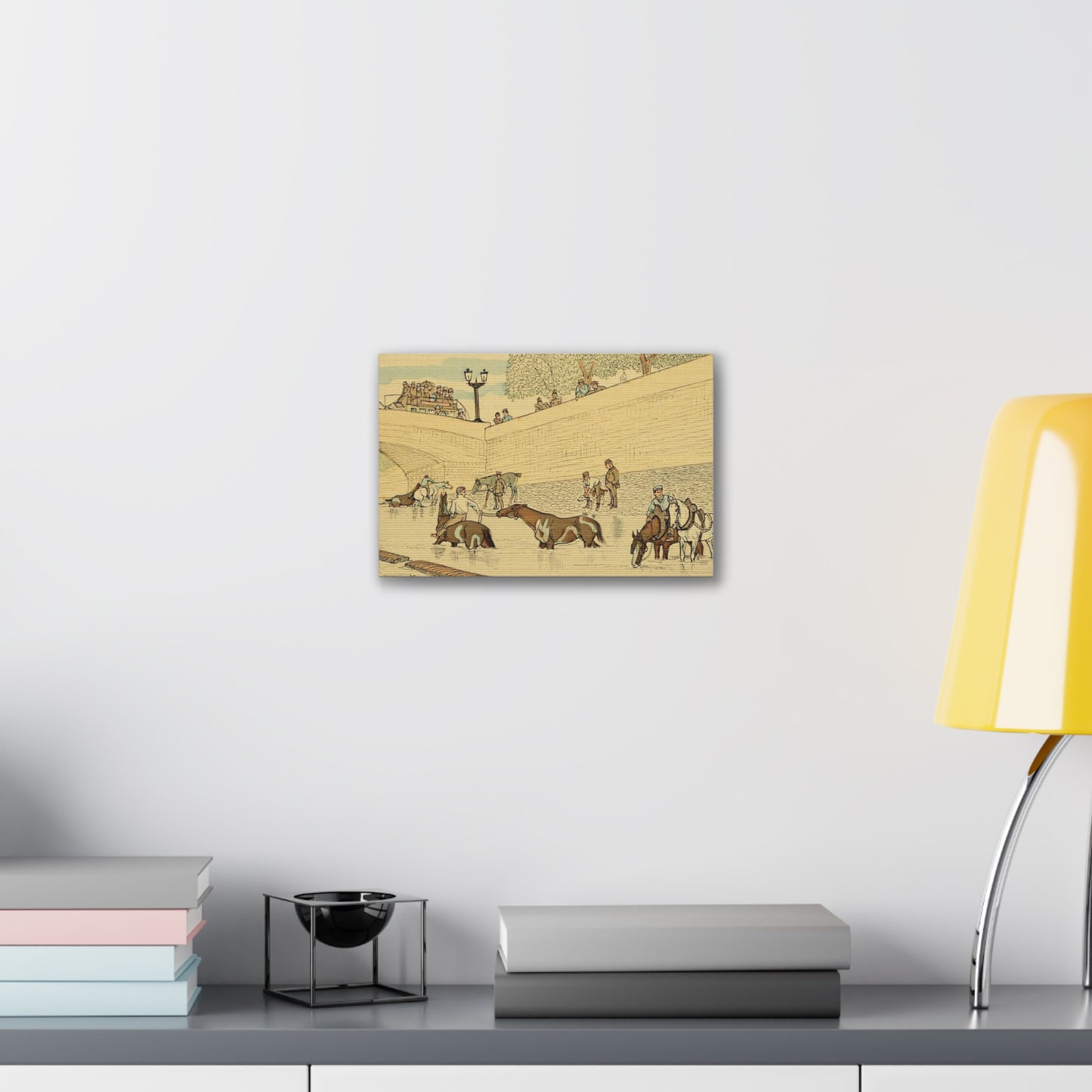 Paris Seine Horses Canvas Print — Stretched 0.75"